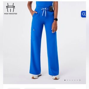 Figs Women's Wide Leg Pants in Bright Blue